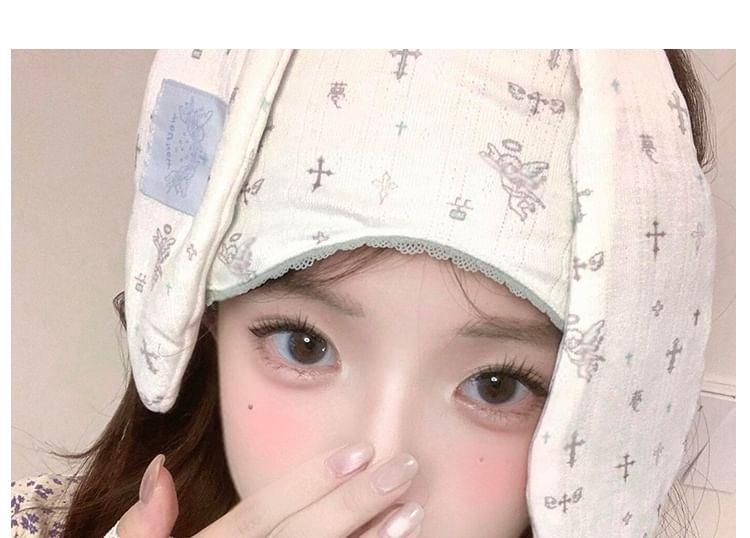 Rabbit Ear Lace Trim Headband / Eye Mask Product Image