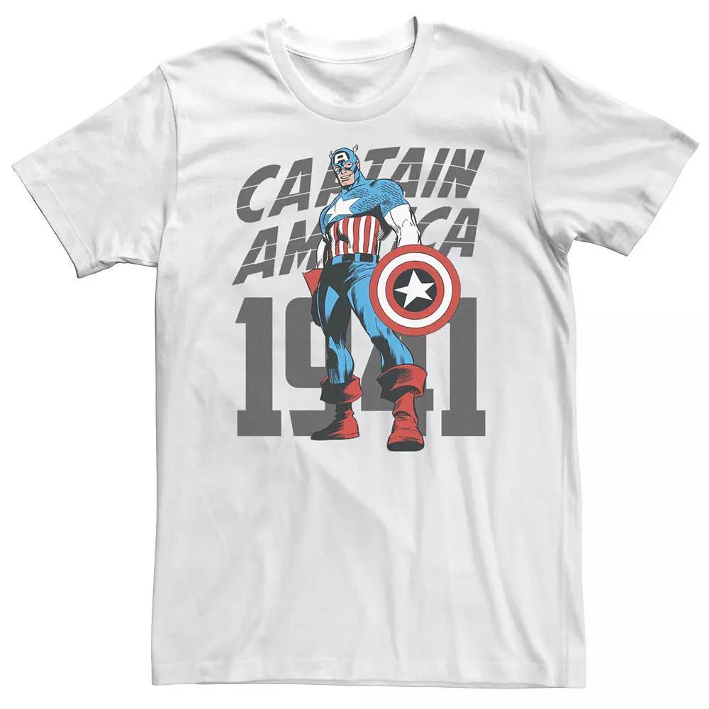 Big & Tall Marvel Captain America Avengers History Tee, Men's, Size: 3XL, White Product Image