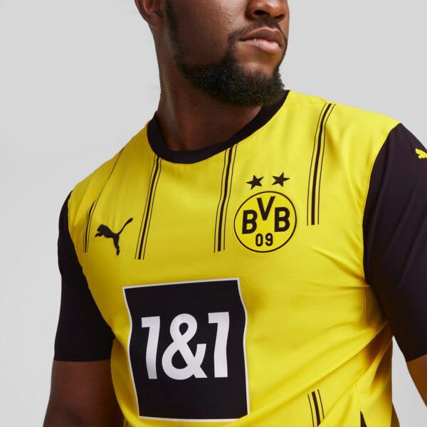 PUMA Borussia Dortmund 24/25 Men's Authentic Home Soccer Jersey in Faster Yellow/Black Product Image