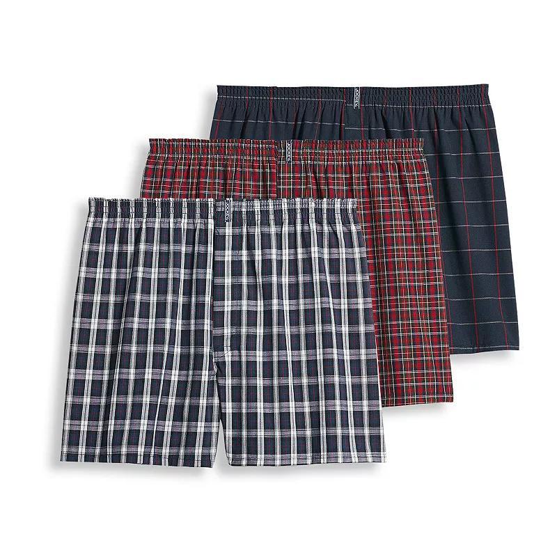 Men's Jockey® 3-pack Classic Full-Cut Woven Boxers, Size: Medium, Blue Orange Stripe Product Image