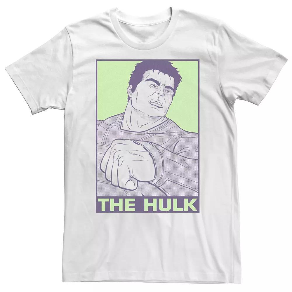 Big & Tall Marvel Avengers Endgame Hulk Pop Art Tee, Men's, Size: 4XL, White Product Image