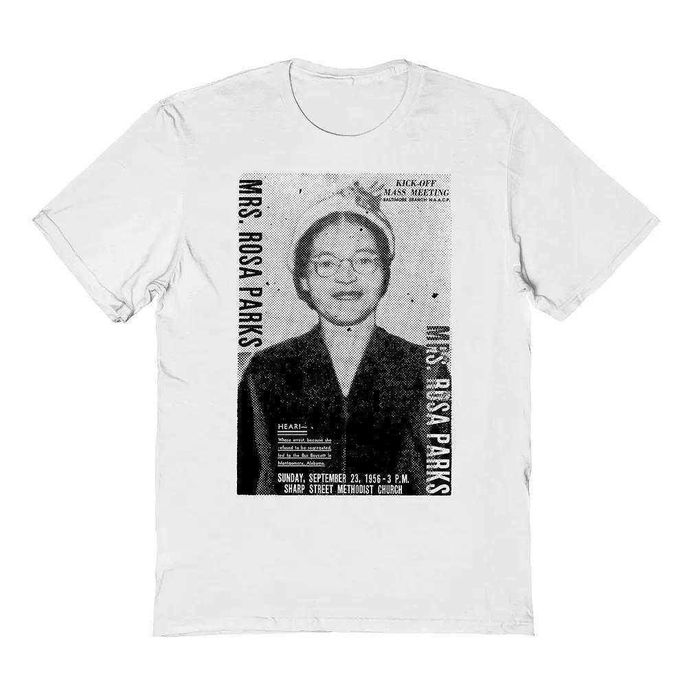 Men's Poster Graphic T-Shirt, Size: Large, White Product Image