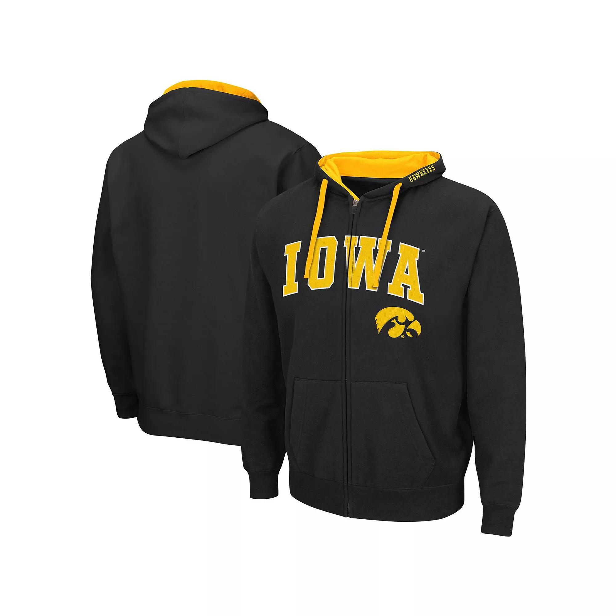 Men's Colosseum Black Iowa Hawkeyes Big & Tall Full-Zip Hoodie,  Product Image