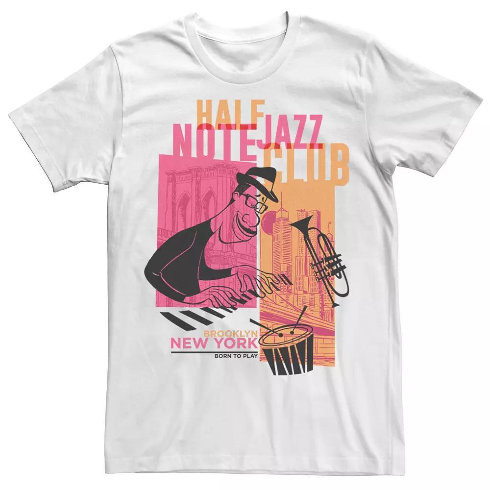 Disney / Pixar's Soul Joe Men's Half Note Jazz Club Panels Tee, Size: XXL, White Product Image