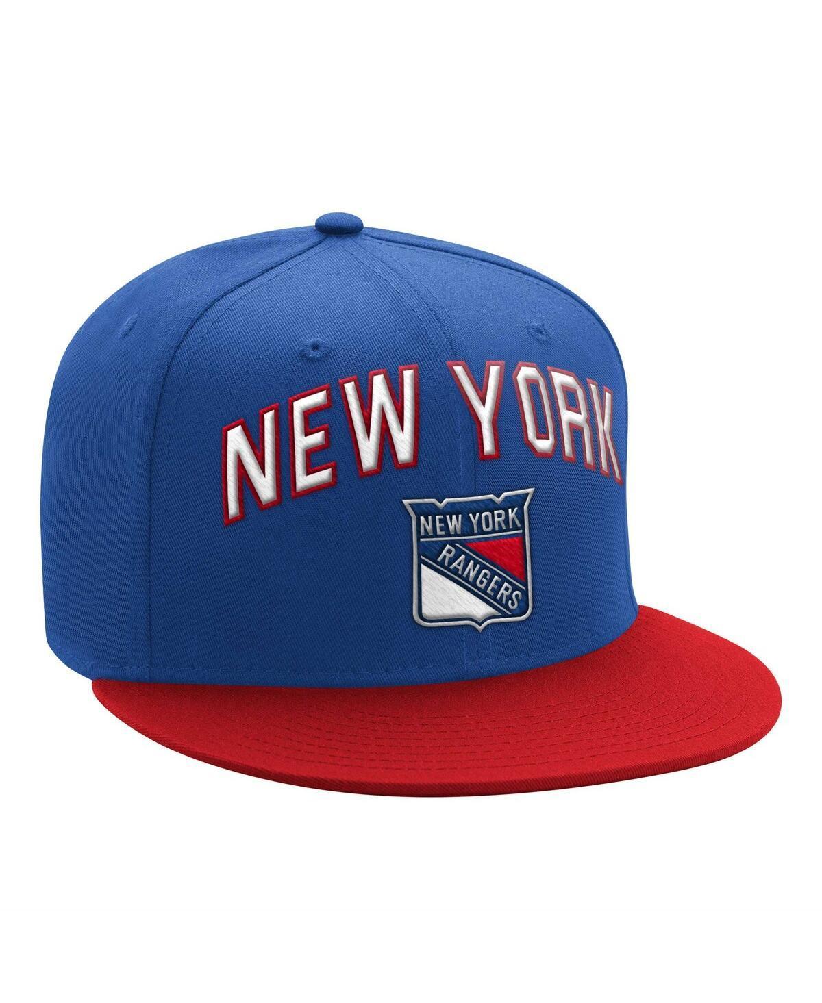 Mens Starter Blue/Red New York Rangers Arch Logo Two-Tone Snapback Hat Product Image