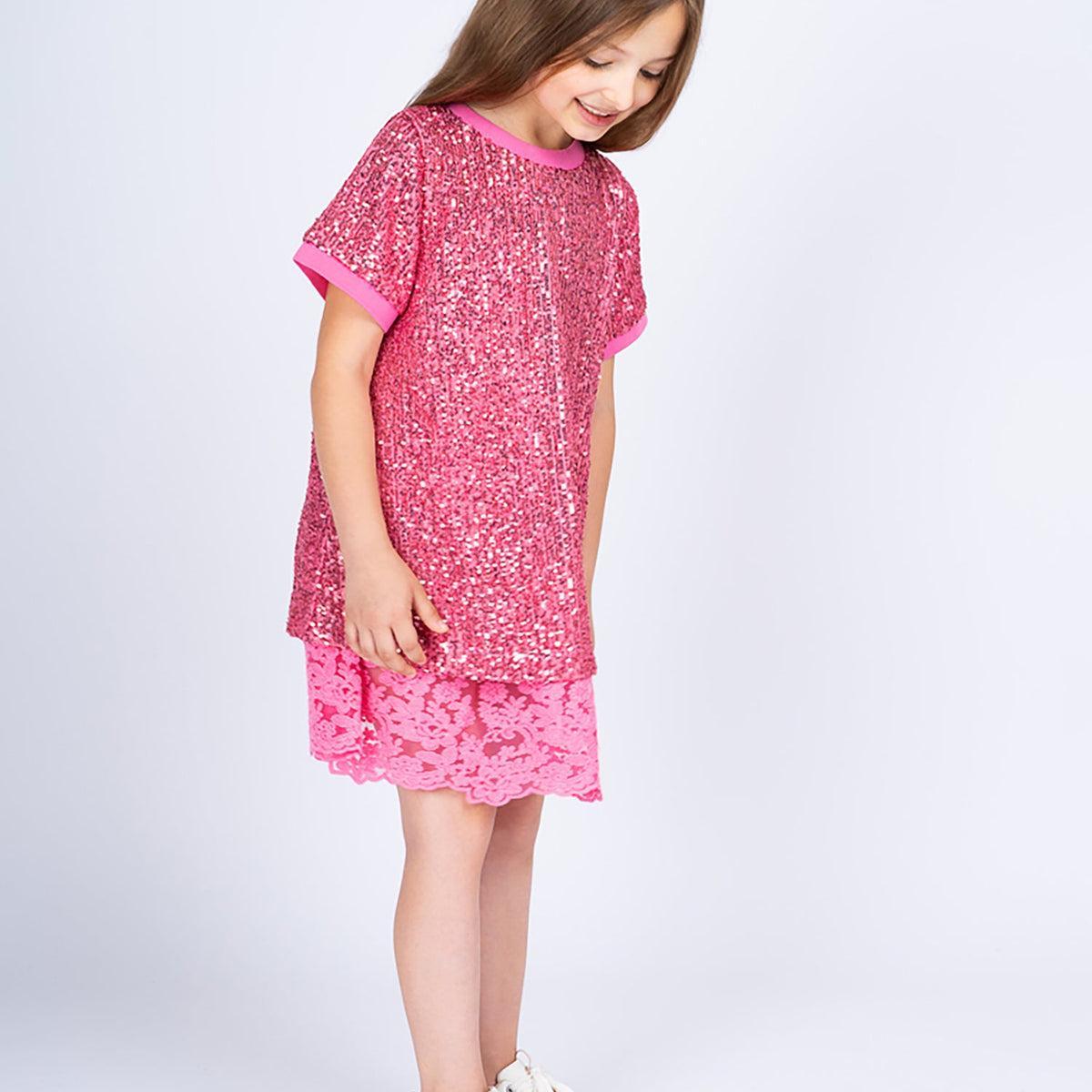 Ermanno Scervino Short Sleeve Sequin Dress Product Image