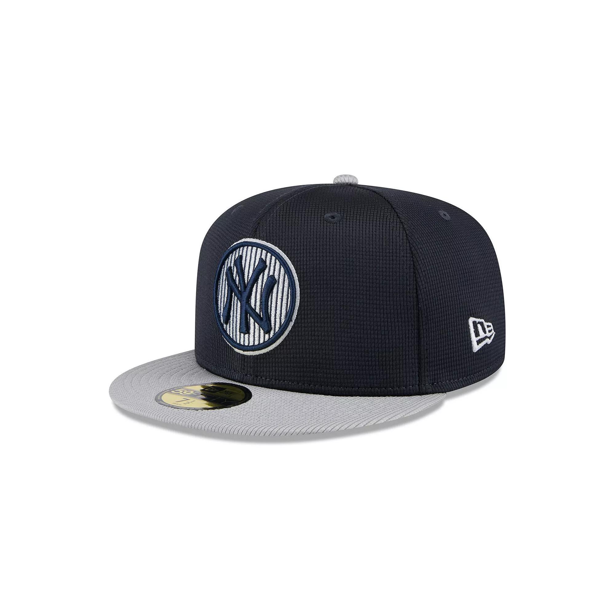 Men's New Era  Gray New York Yankees 2025 Batting Practice 59FIFTY Fitted Hat, Size: 7 1/4, Blue Product Image