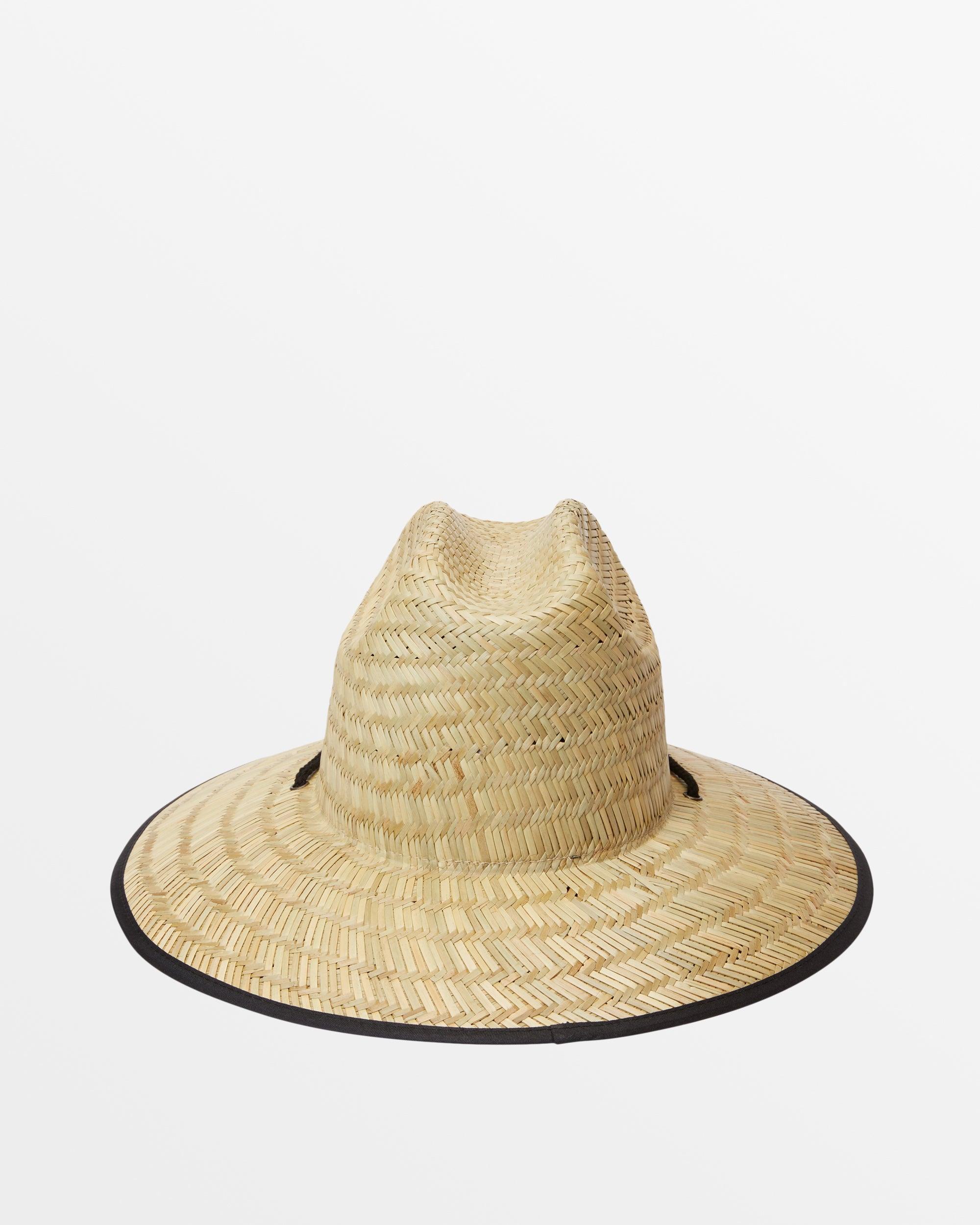 Tides Patch Lifeguard Straw Hat - Black Male Product Image