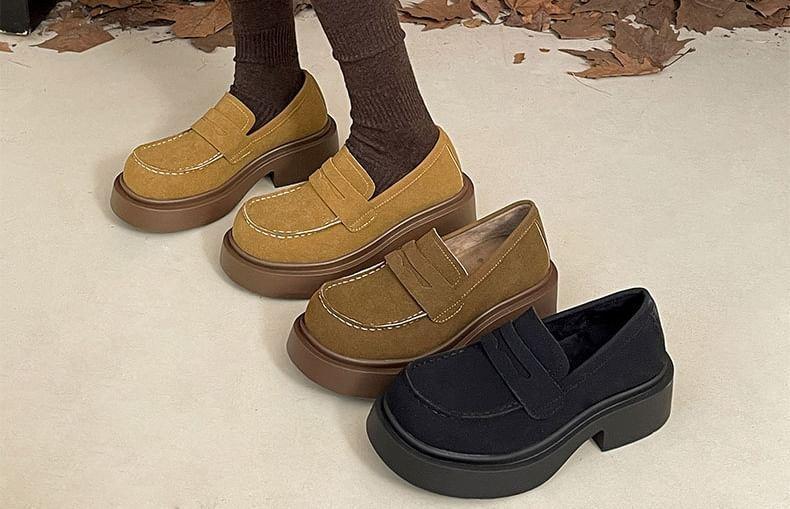 Faux-Suede Platform Loafer Product Image