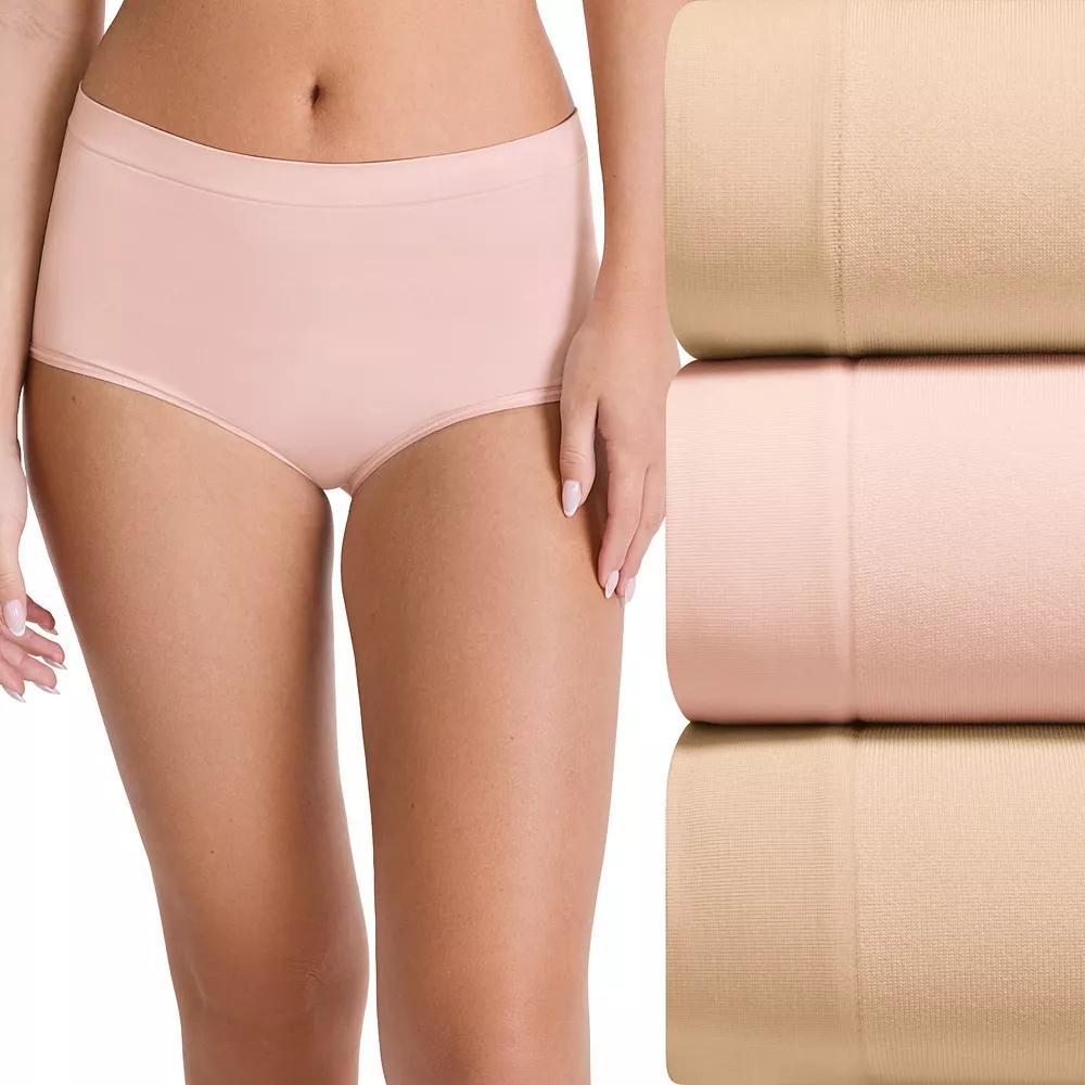Women's Jockey® 3-pk. Seamfree® Brief Panty Set 4431, Size: Medium, Light Light Pink Product Image
