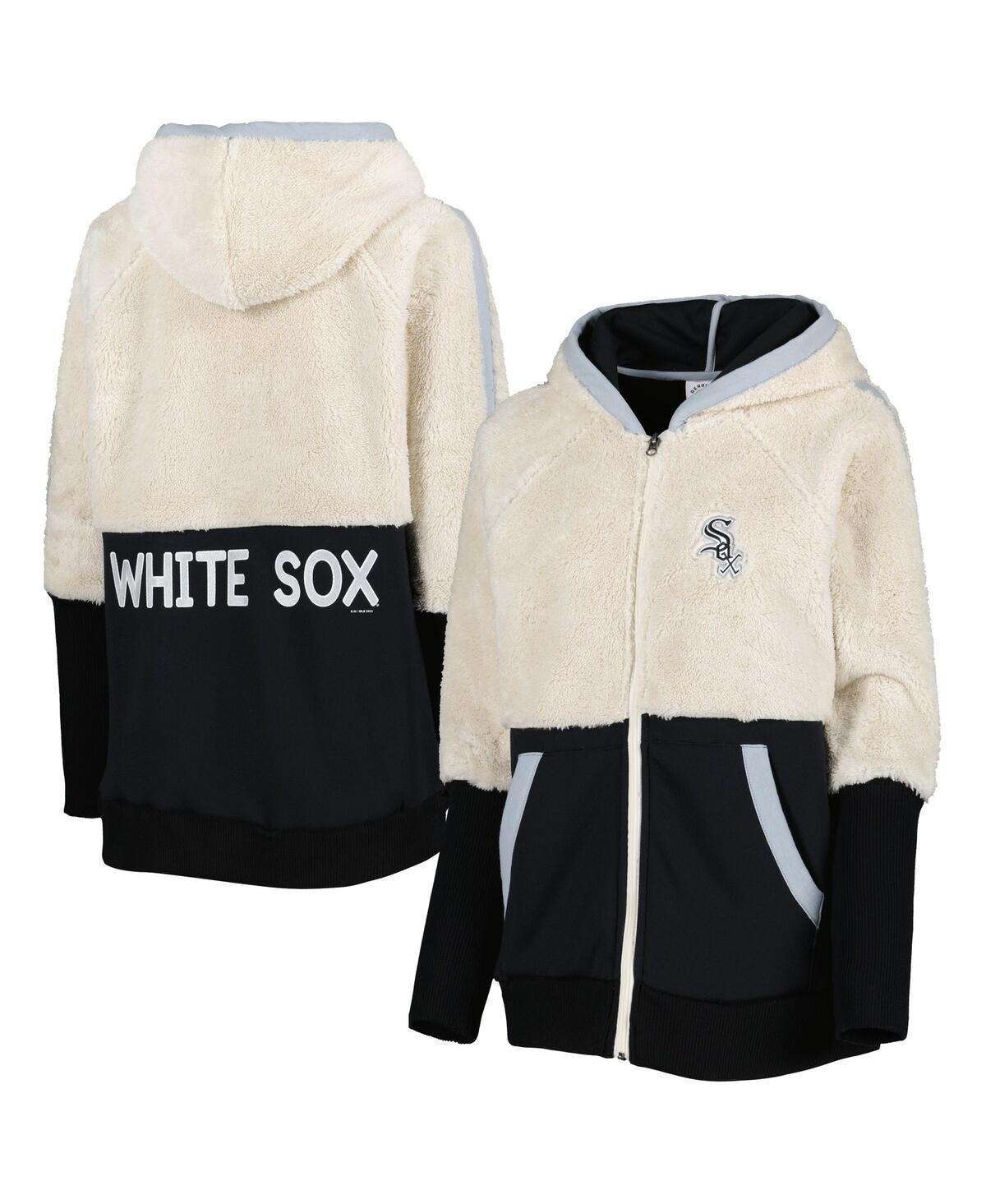 Womens G-III 4Her by Carl Banks Oatmeal/Black Chicago White Sox Shuffle It Raglan Full-Zip Hoodie Product Image