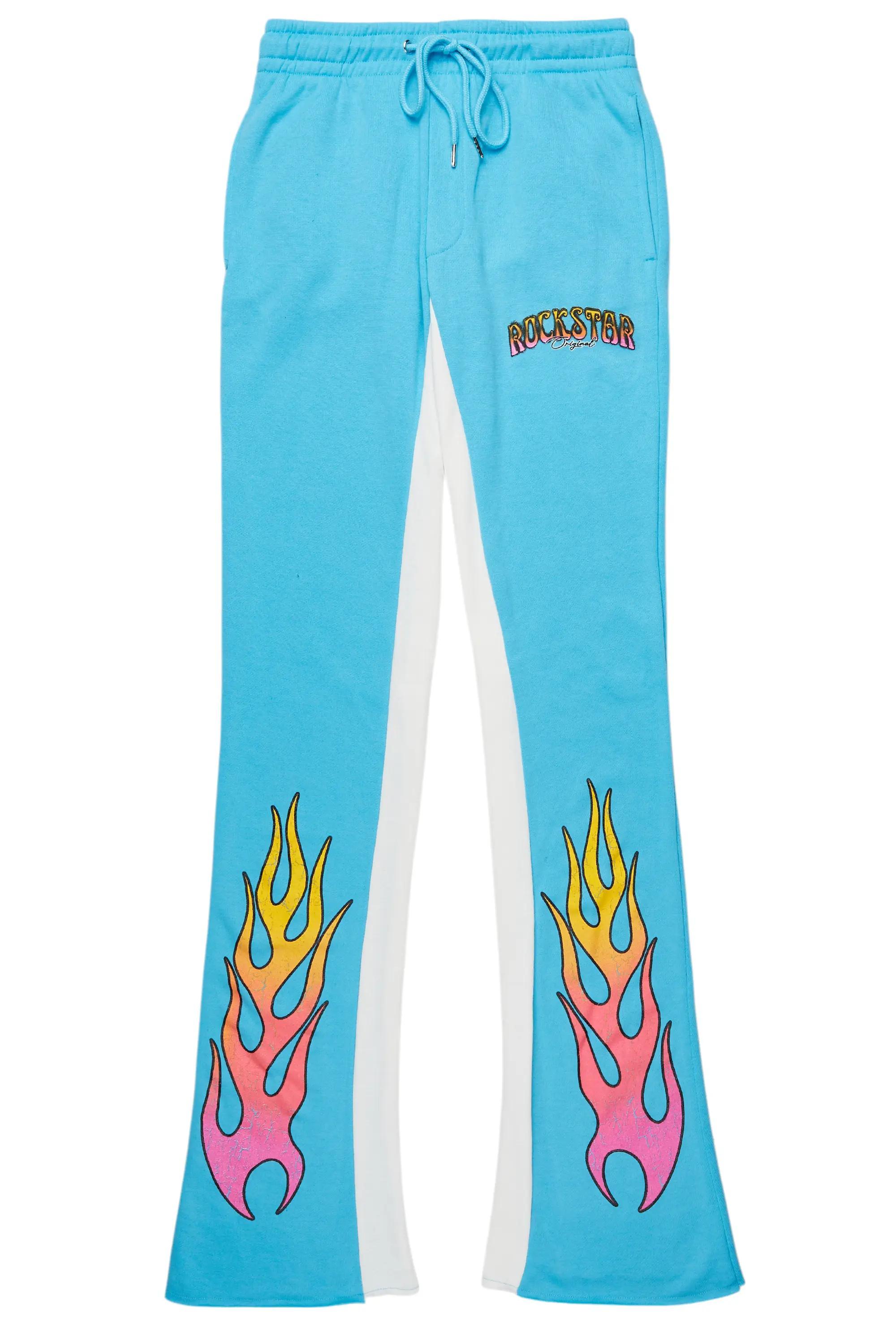 Quito Blue Graphic Baggy Pant Male Product Image