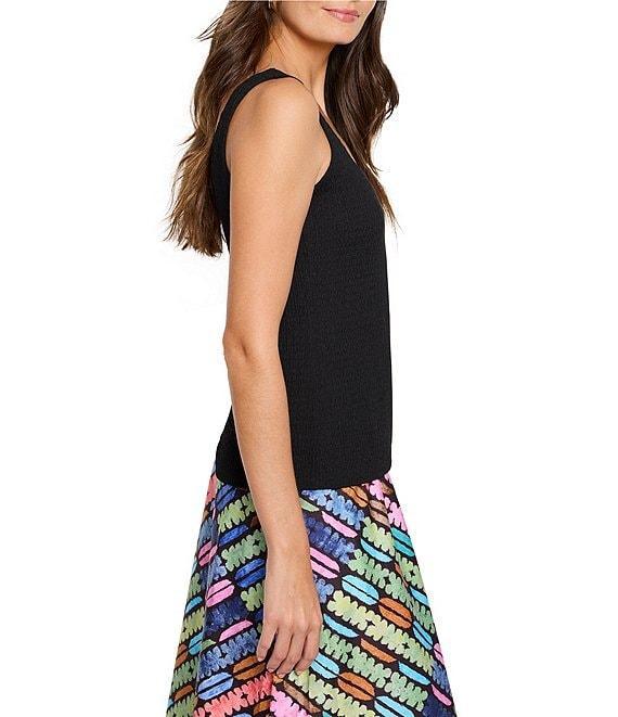 NIC + ZOE Bubble Knit Square Neck Sleeveless Tank Product Image
