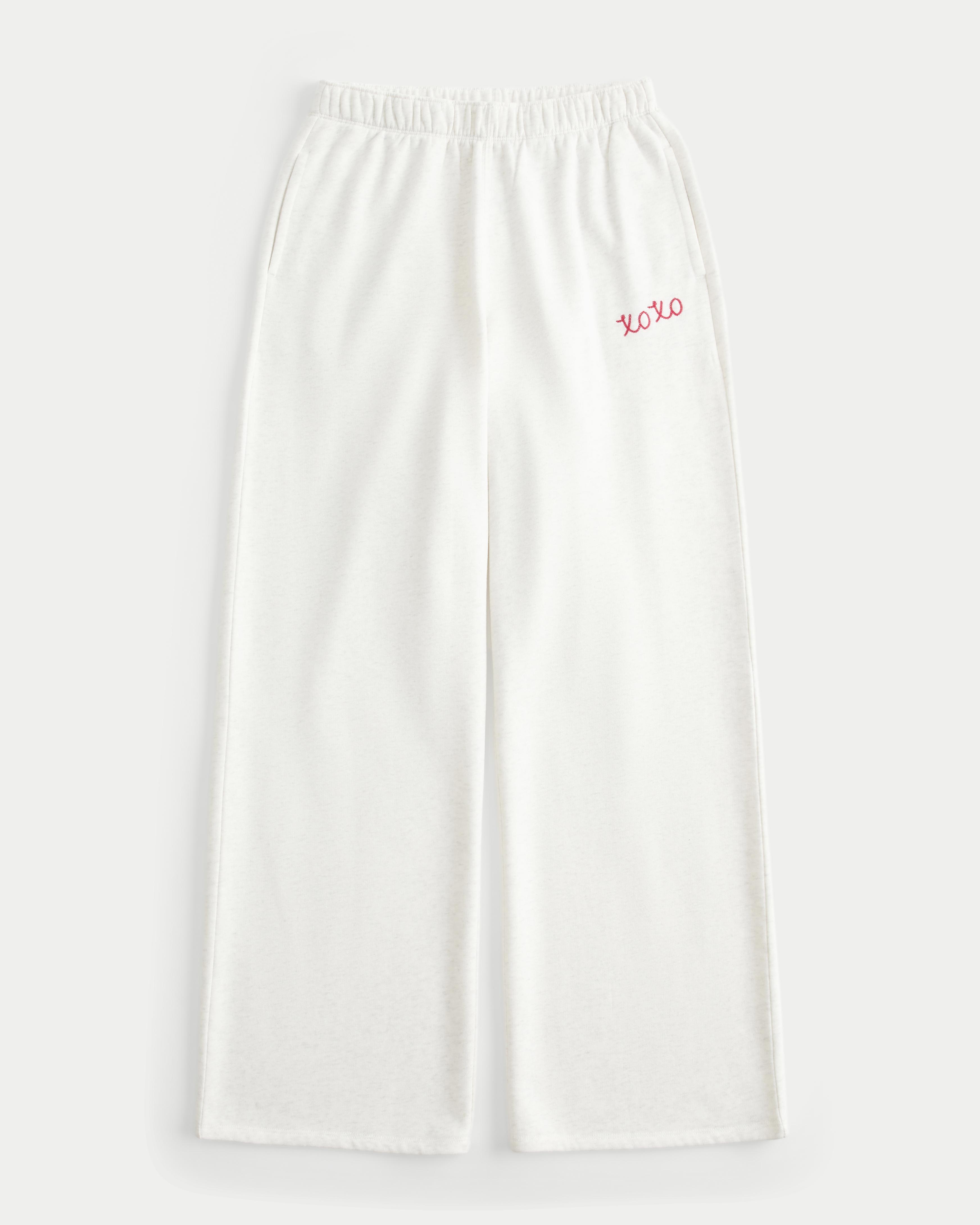 Heart Graphic Wide-Leg Sweatpants Product Image