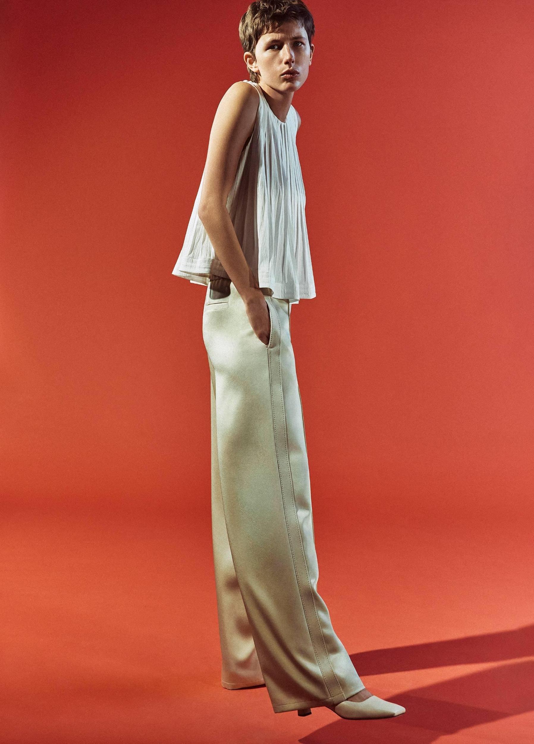 Side-Strap Crepe Pull-On Pant Product Image