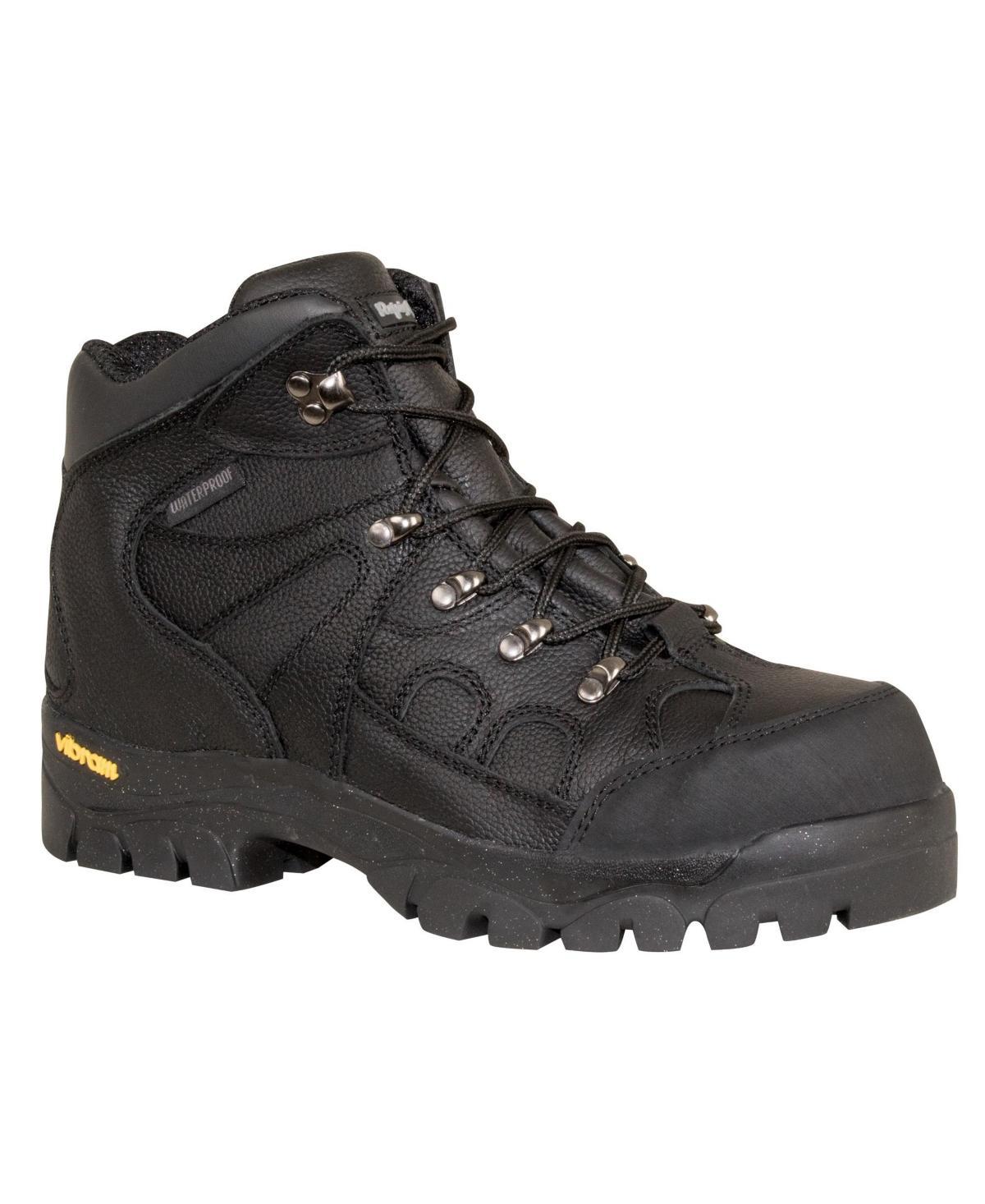 RefrigiWear Mens EnduraMax Warm Insulated Waterproof Black Leather Work Boots Product Image