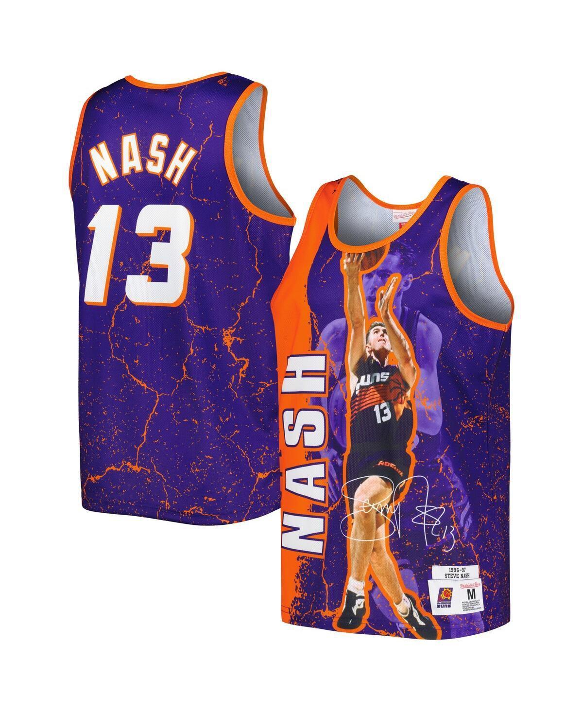 Mens Mitchell & Ness Steve Nash Purple Phoenix Suns 1996-97 Hardwood Classics Player Burst Tank Top Product Image