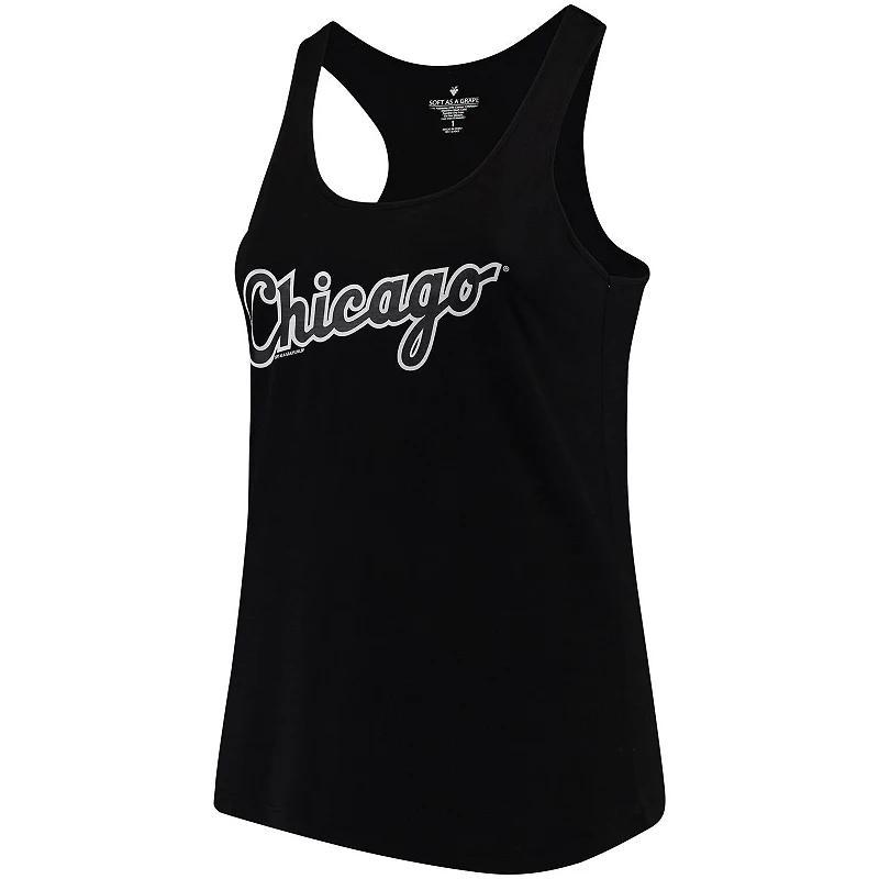 Womens Soft as a Grape Chicago White Sox Plus Size Swing for the Fences Racerback Tank Top Product Image