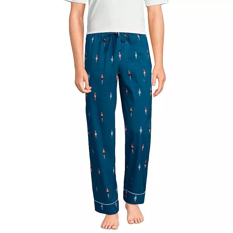 Men's Lands' End Essential Pajama Pants, Size: Large, Blue Chambray Product Image