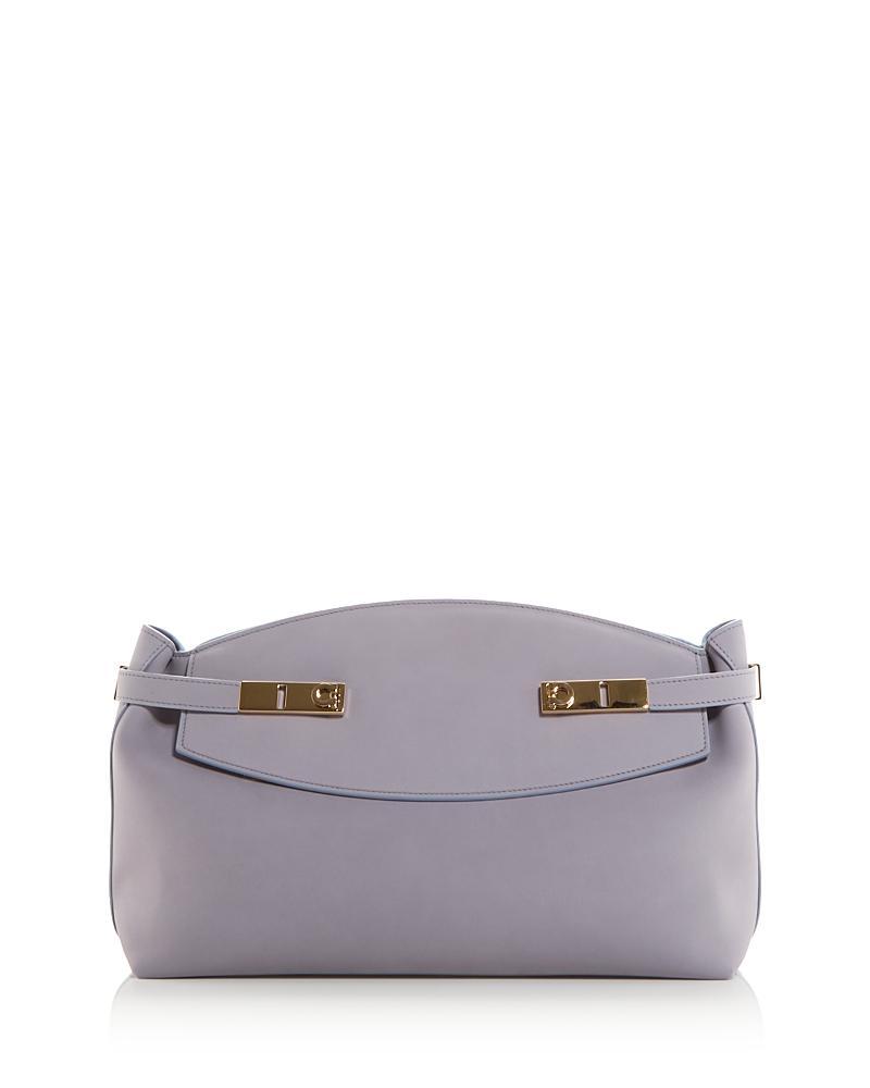 Ferragamo Large Hug Leather Pouch Crossbody Product Image