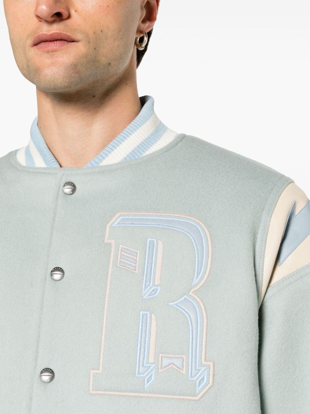 RHUDE Blue Lightning Bomber Jacket Product Image