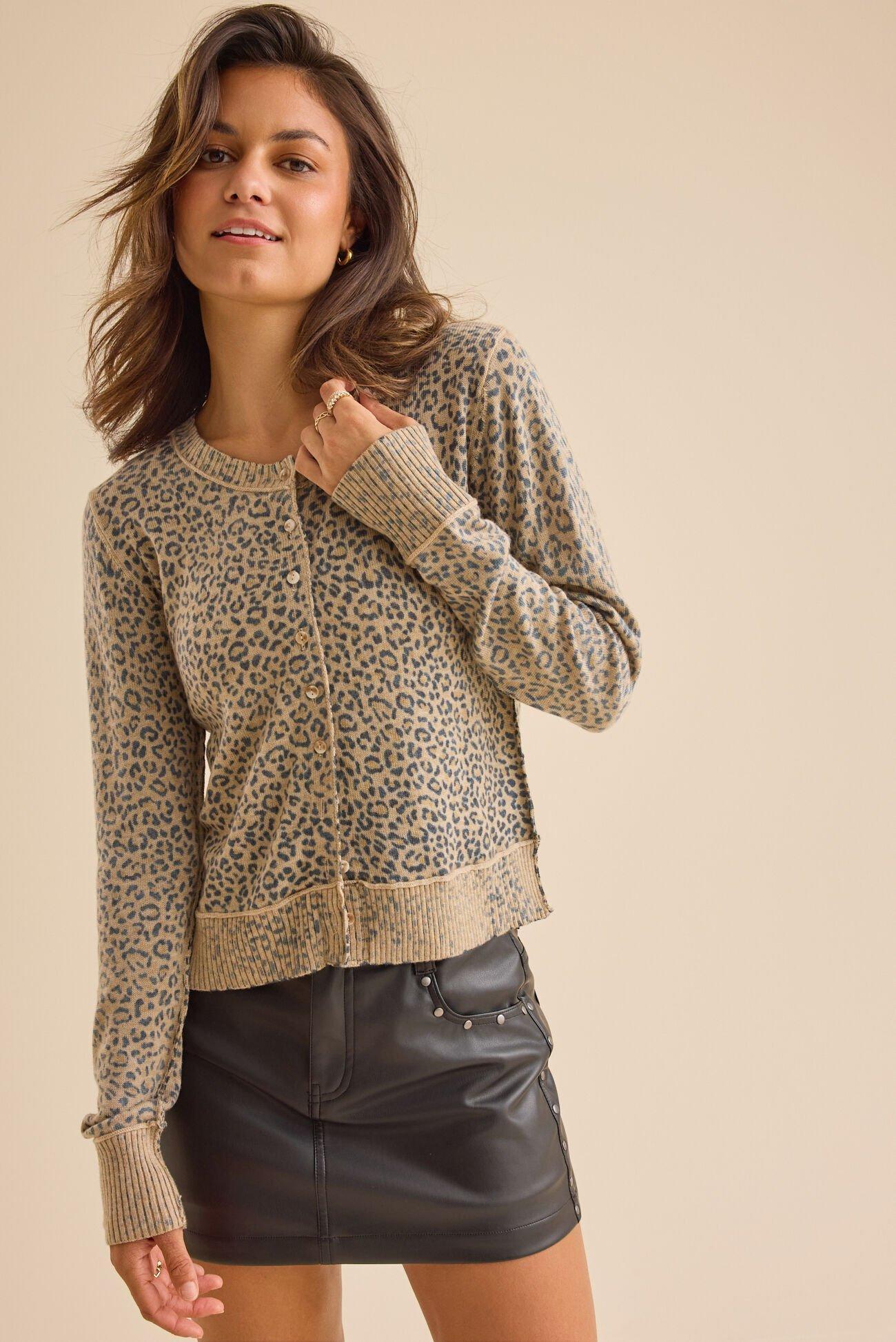 Lennox Leopard Print Cardigan Product Image