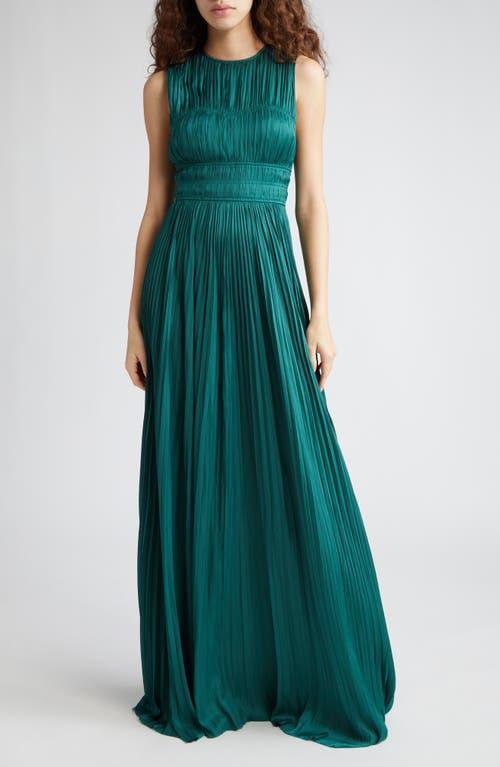 Womens Delia Pleated Satin Gown Product Image