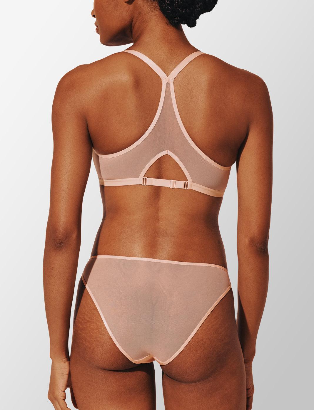 Bare Mesh Front Close Racerback Bra Product Image