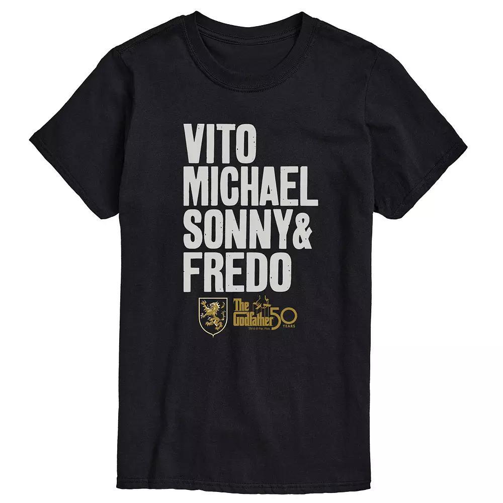 Big & Tall The Godfather Characters Tee, Men's,  Product Image