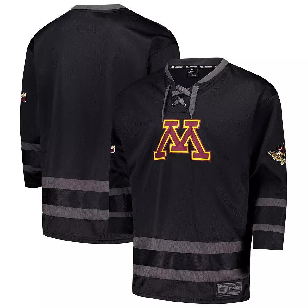 Men's Colosseum Black Minnesota Golden Gophers On The Ice Hockey Jersey,  Product Image