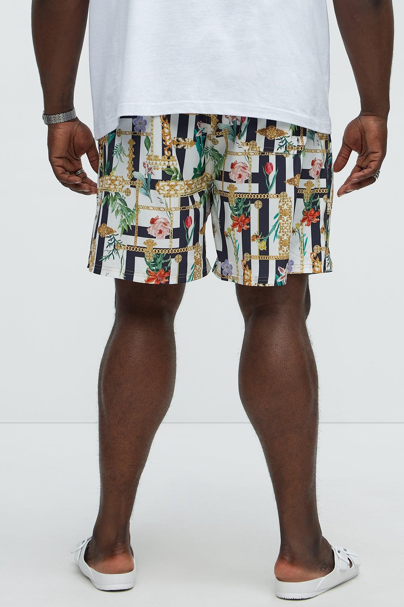 Encino Printed Swim Classic Trunk - Multi Color Product Image