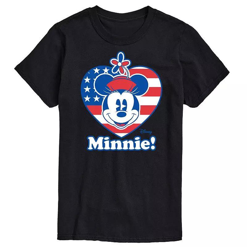 Disney's Minnie Mouse Men's Flag Heart Graphic Tee, Size: Large, Yellow Product Image