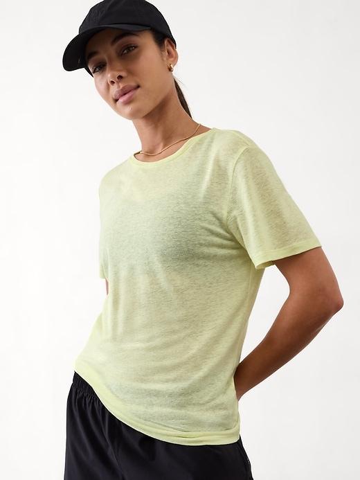 Getaway Linen Blend Tee Product Image