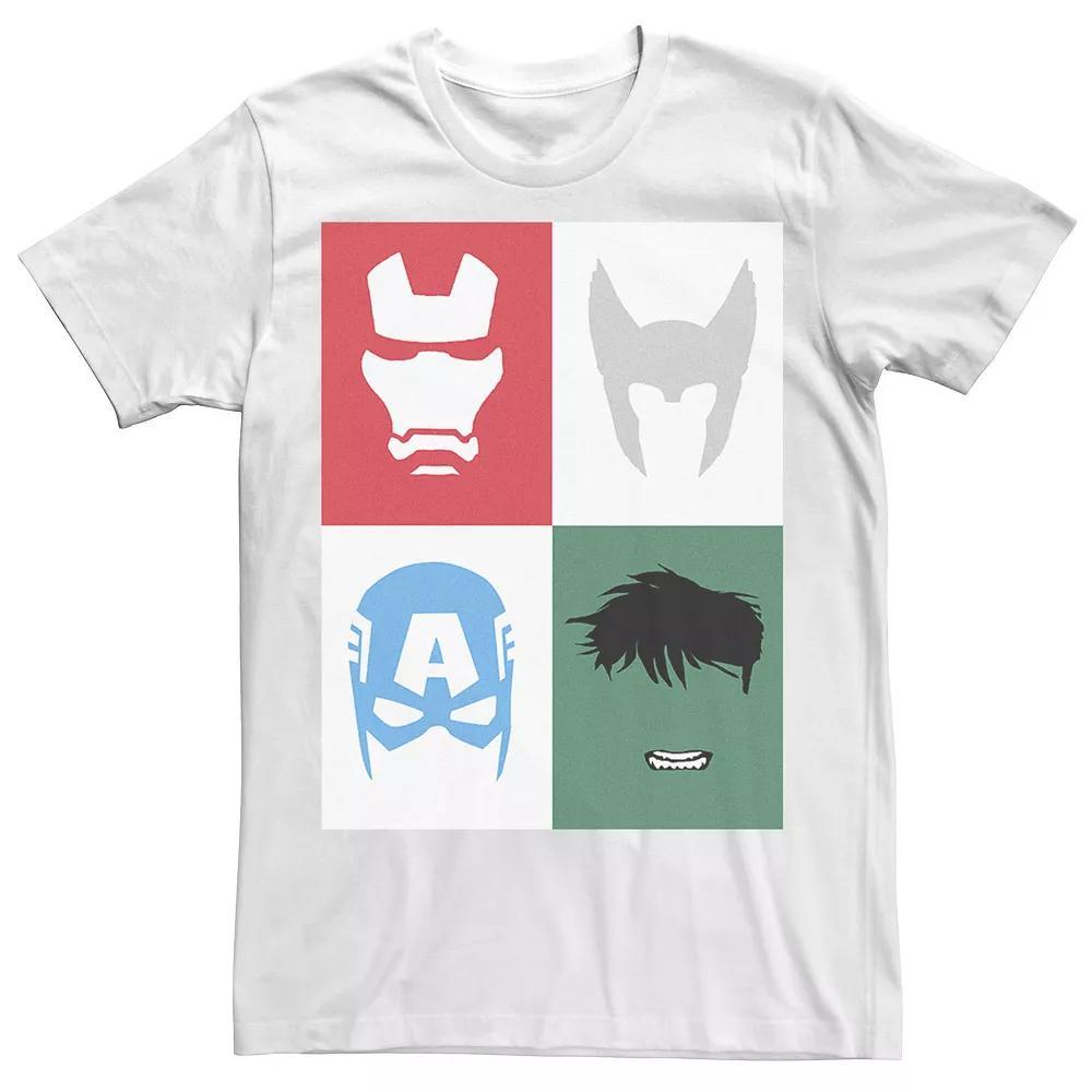 Men's Marvel Avengers Classic Group Shot Silhouettes Poster Tee,  Product Image