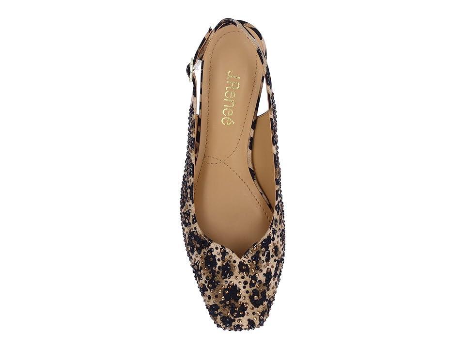 J. Renee Baline Leopard Print Rhinestone Sling Pumps Product Image