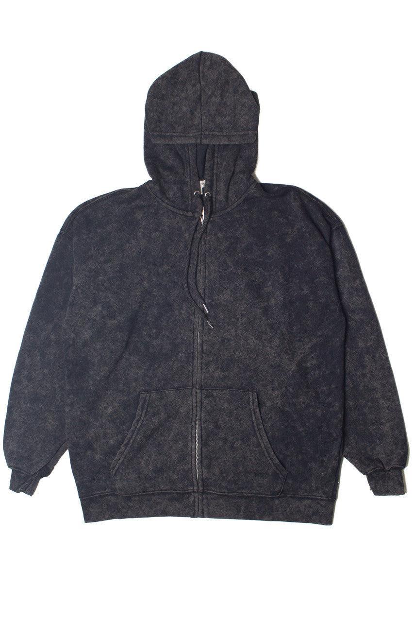 Stone Wash Oversized Zip Up Hoodie Product Image