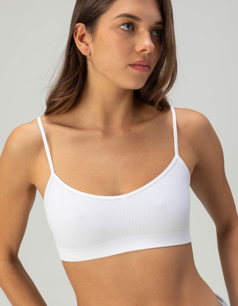 FULL TILT V-Neck Womens Bralette - BLACK Product Image