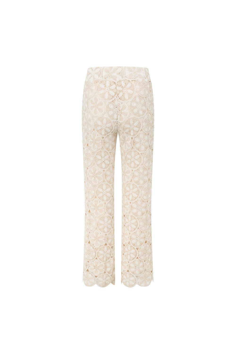 Kalila Crochet Pants - Ivory Product Image