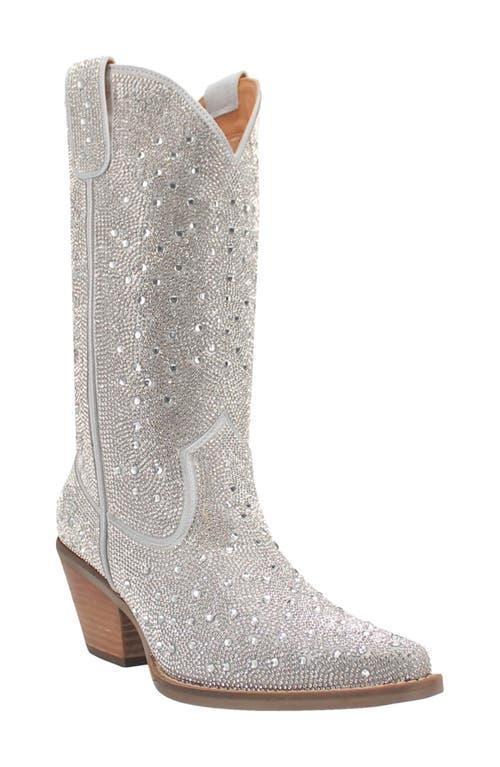 Dingo Silver Dollar Rhinestone Embellished Leather Western Boots Product Image