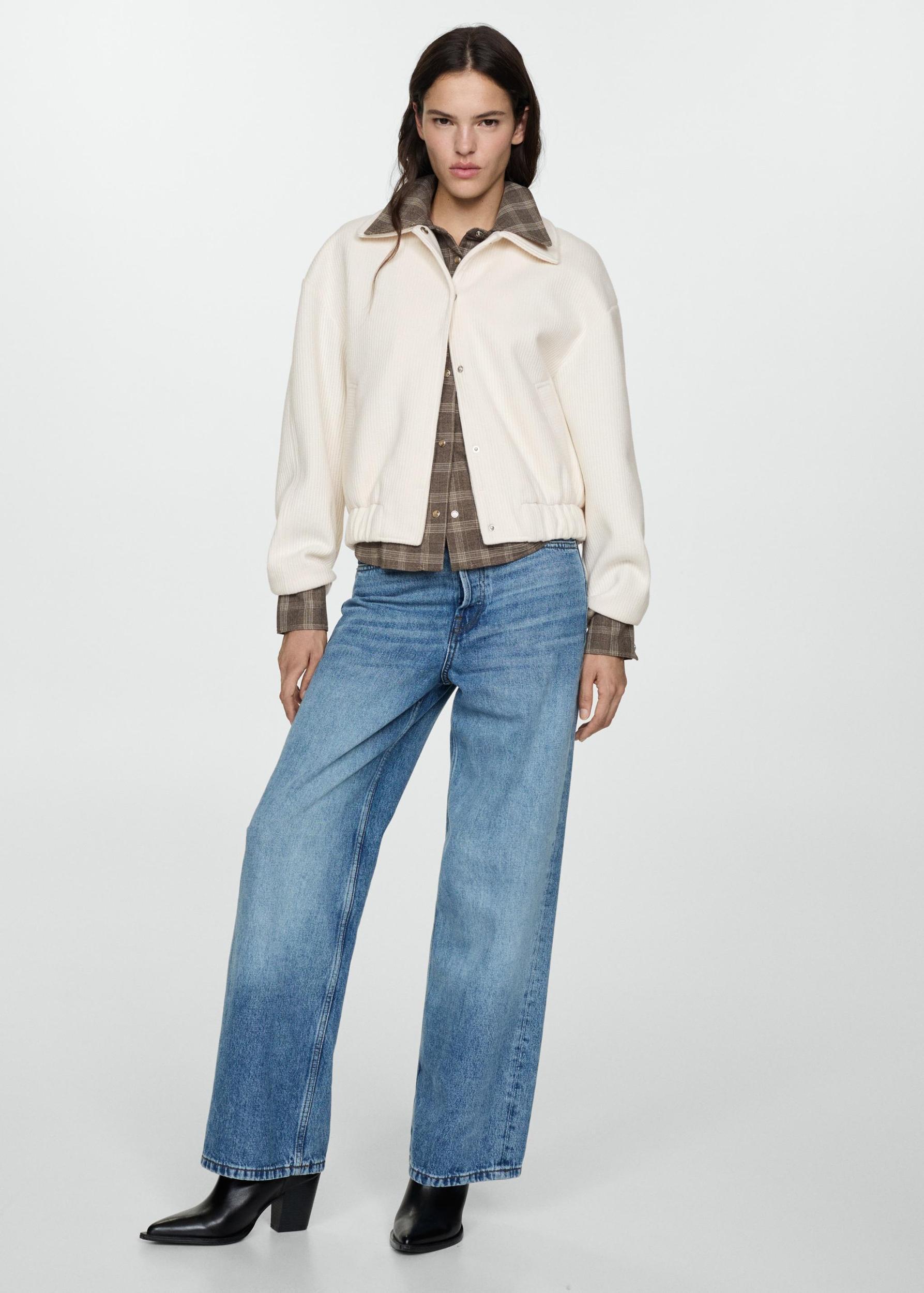 Pocket knit jacket - Women | MANGO USA Product Image