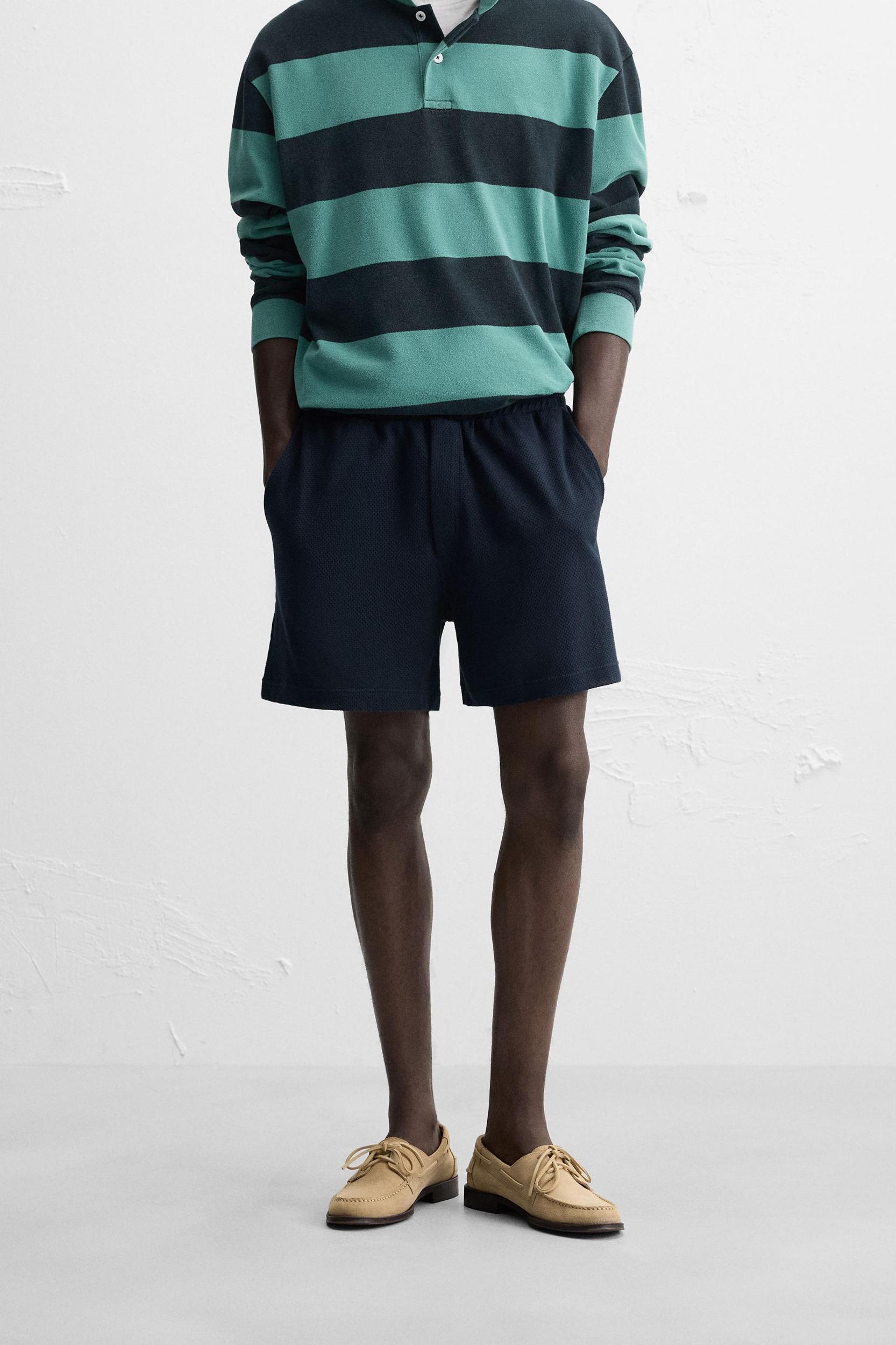 TEXTURED RELAXED FIT SHORTS Product Image