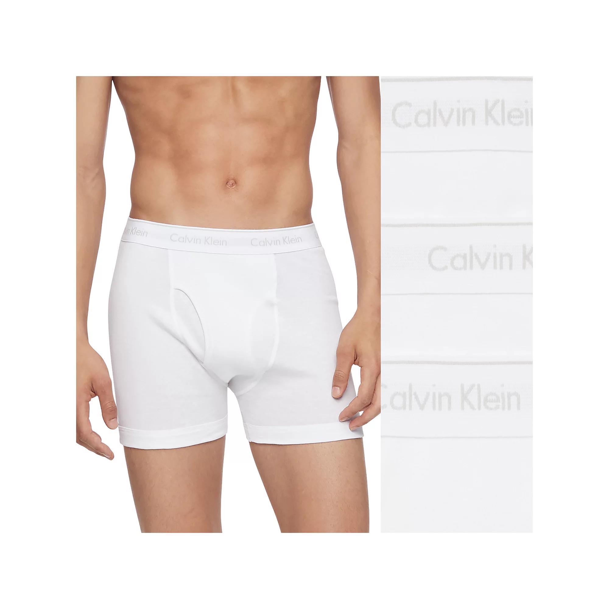 Men's Calvin Klein 3-Pack Cotton Classics Boxer Briefs, Size: XL, White Product Image