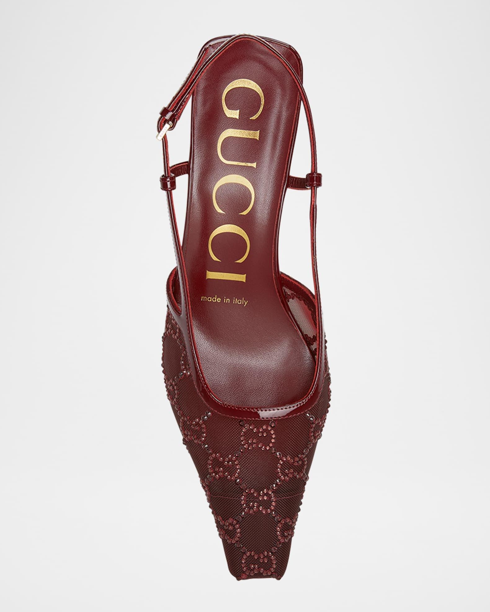 Demi Crystal Mesh Slingback Pumps Product Image