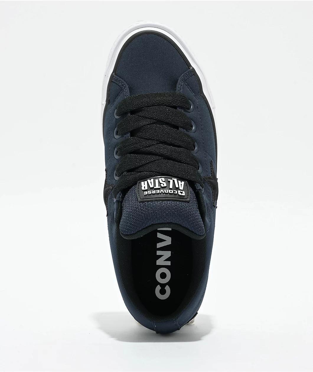 Converse One Star Puffed Obsidian, Black, & White Skate Shoes Product Image