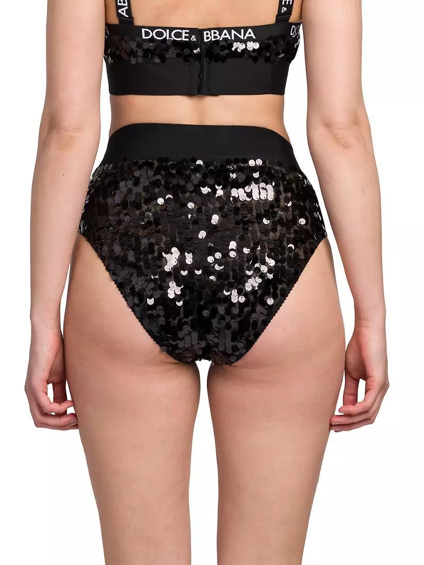 Sequin Logo Bikini-Cut Briefs Product Image