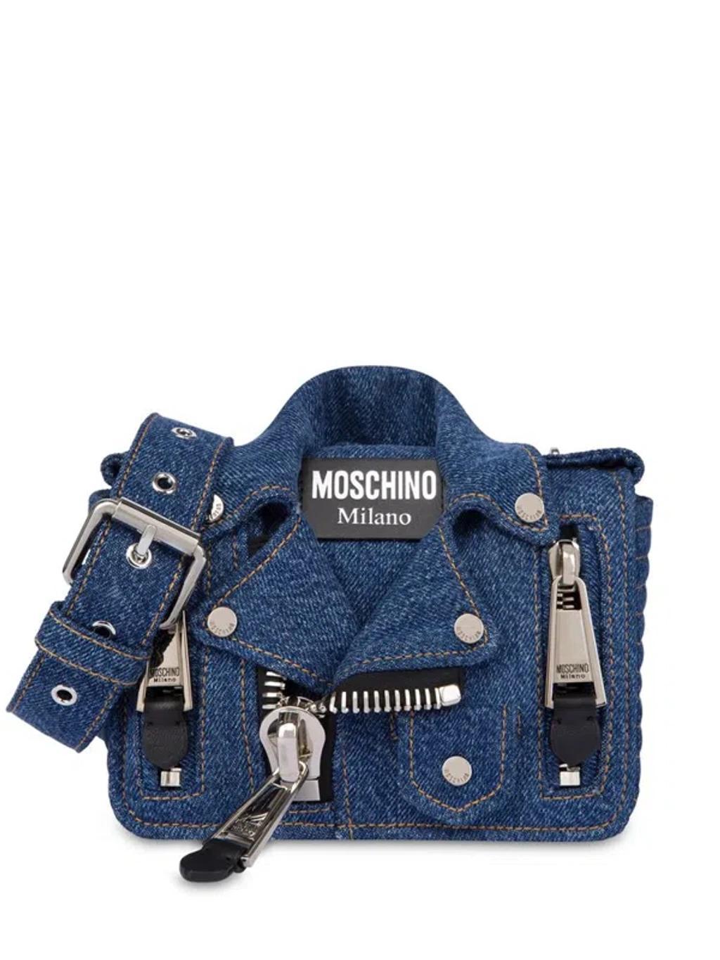 jacket-style denim shoulder bag Product Image