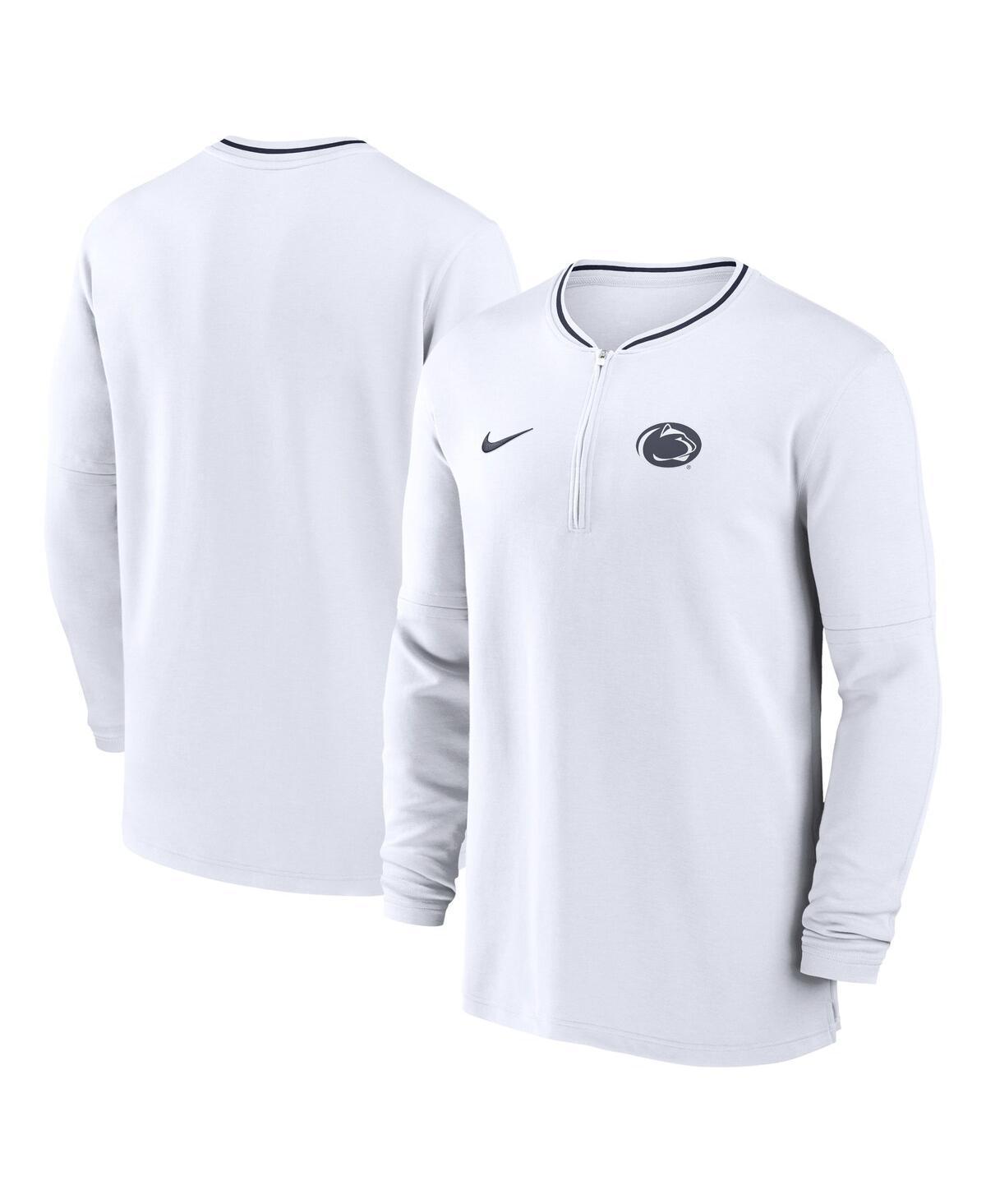 Men's Nike White Georgia Bulldogs 2024 Sideline Coach Performance Half-Zip Long Sleeve Top, Size: Small Product Image