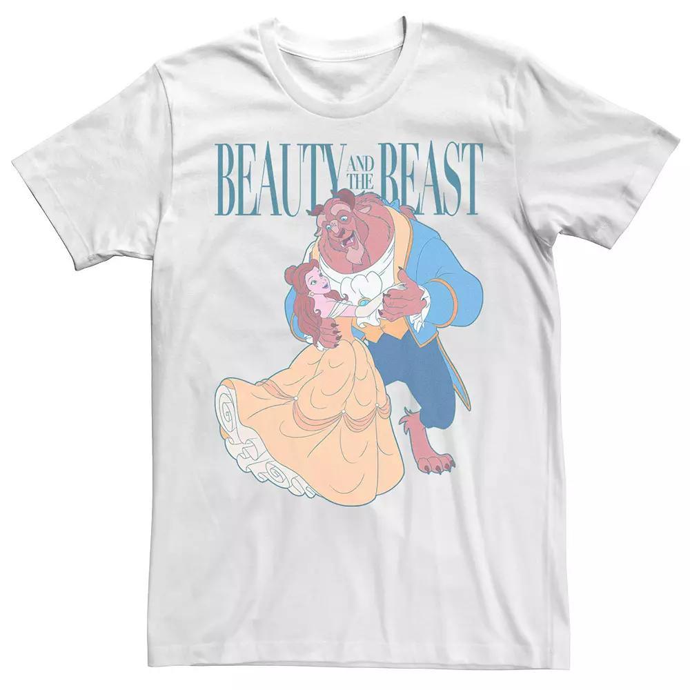 Disney's Beauty And The Beast Men's Vintage Logo Tee, Size: XL, White Product Image