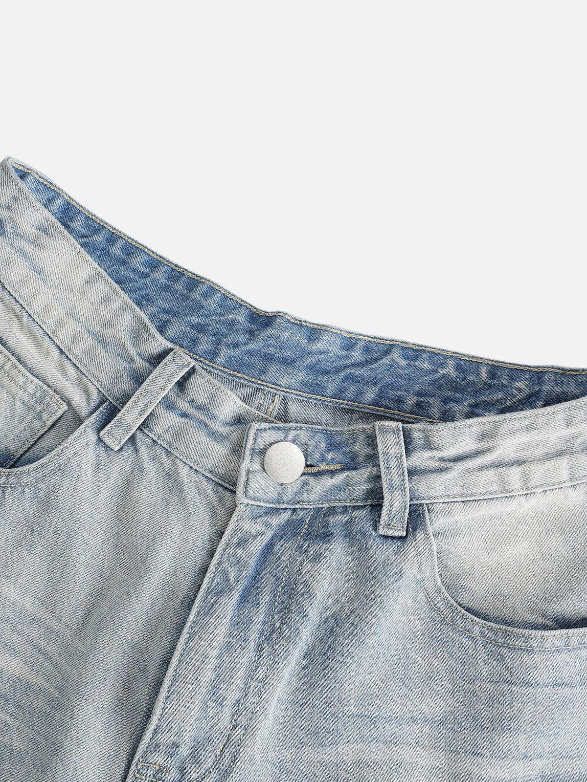 Aelfric Eden Distressed Washed Loose Longline Jorts Product Image