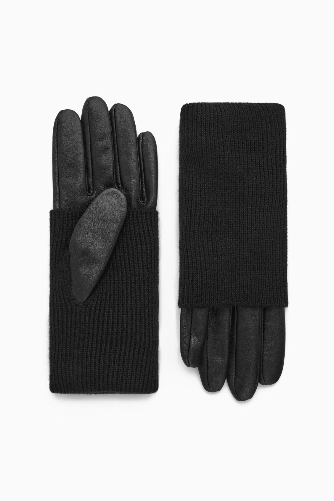 LAYERED LEATHER GLOVES Product Image